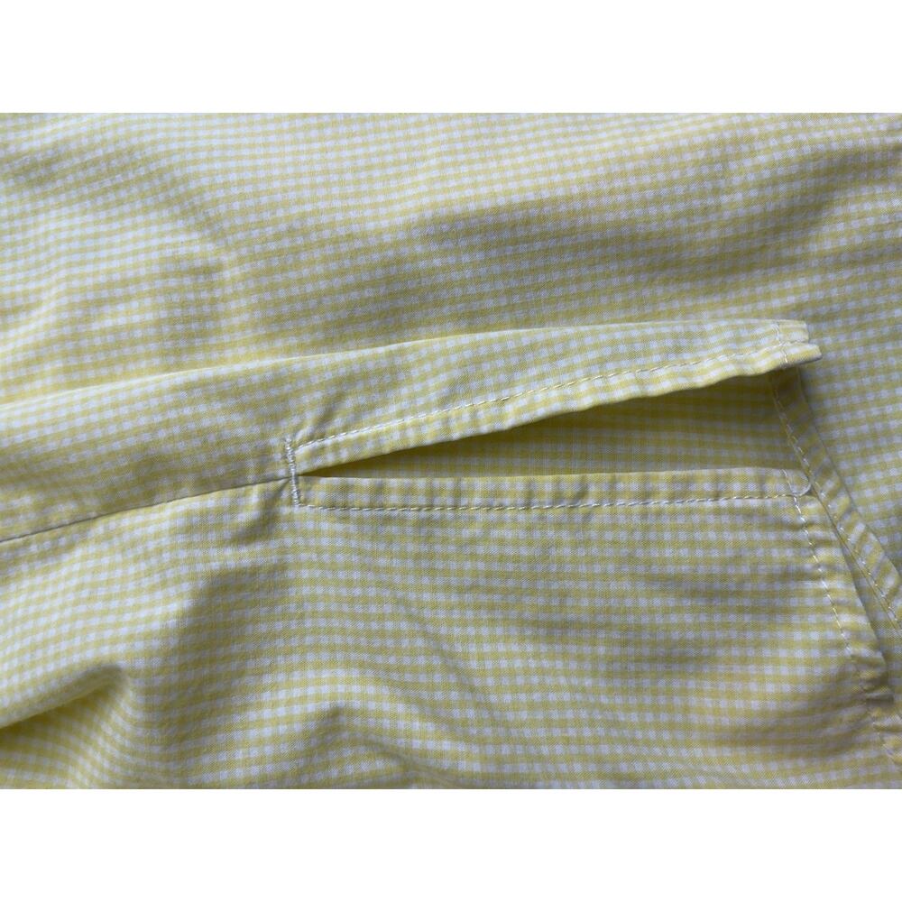 Drapers And Damons Plus 1X Women's Yellow & White Check Blouse-Sunflowers - Picture 8 of 9
